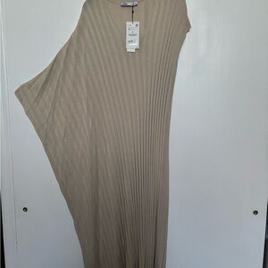 Zara Asymmetrical Beige Dress